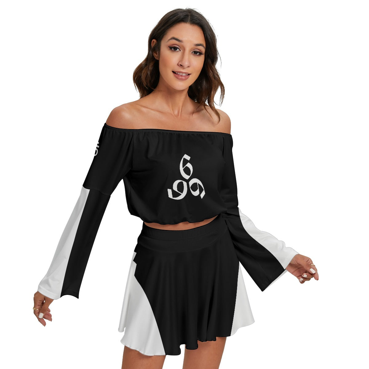 SixSixSix Off-shoulder Top And Skirt Set