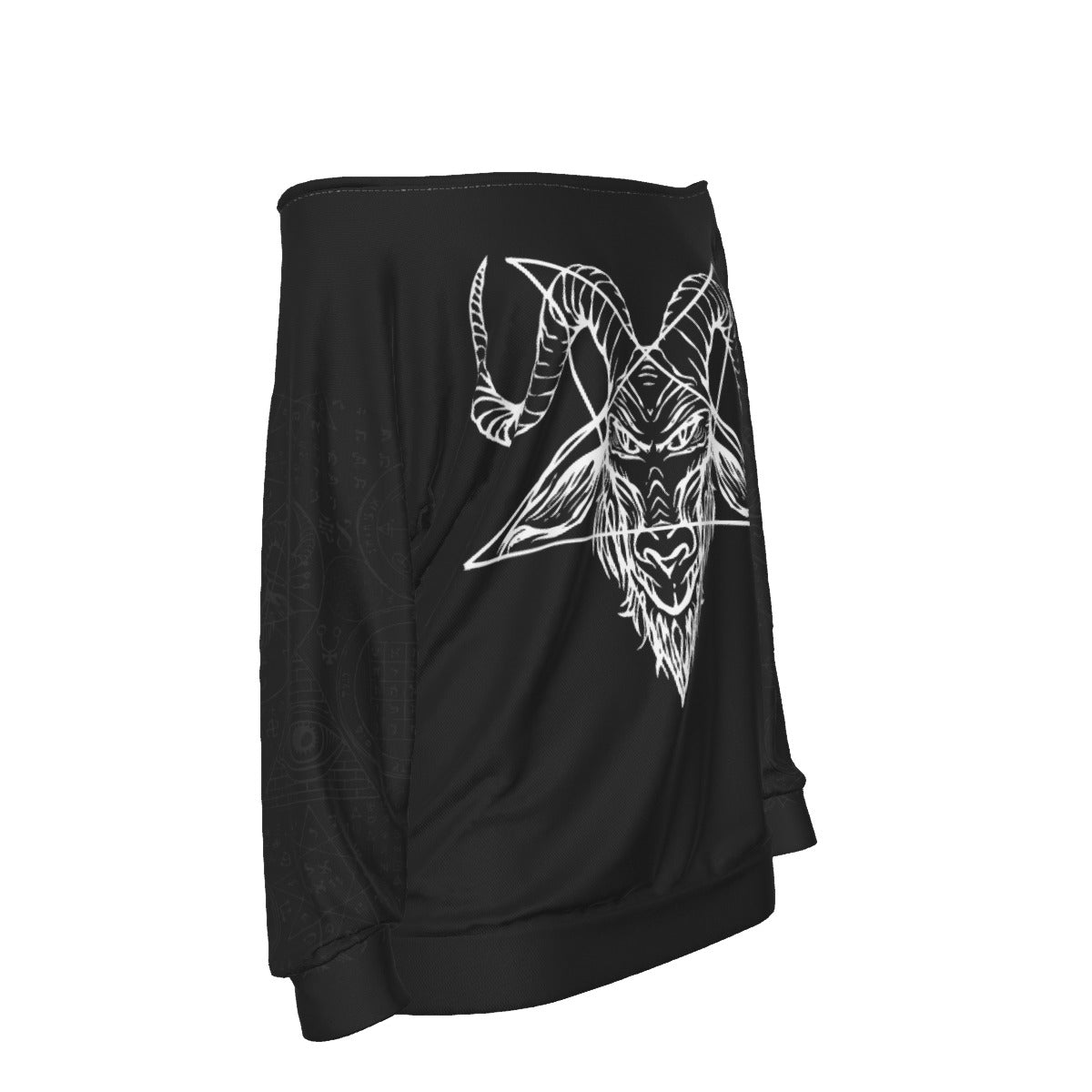 Baphomet Oversized Off-Shoulder Sweatshirt