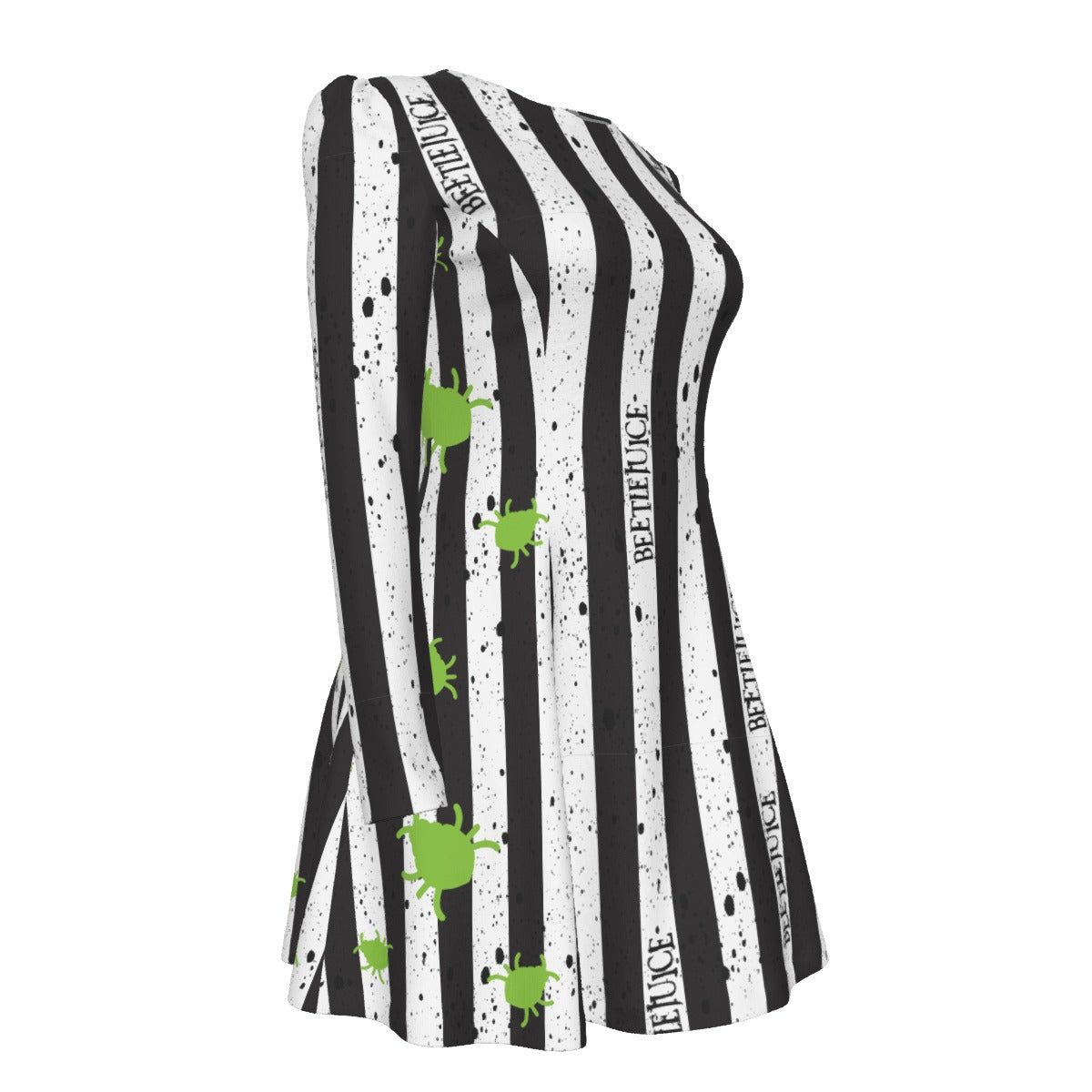 Beetlejuice, Beetlejuice, Beetlejuice (white) Pleated Dress