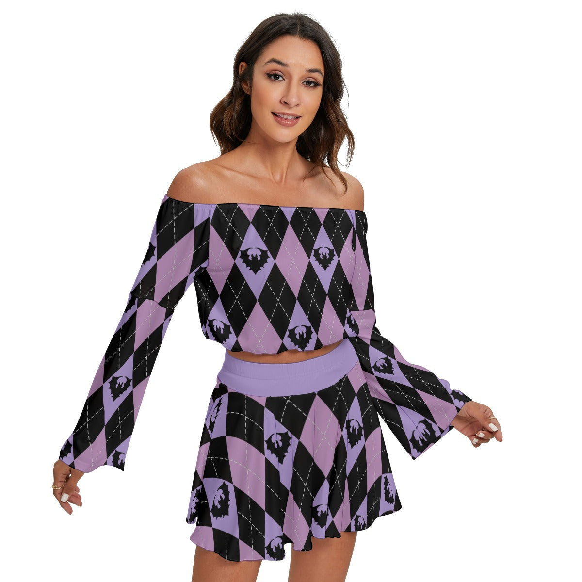 Draculaura Off-shoulder Top And Skirt Set