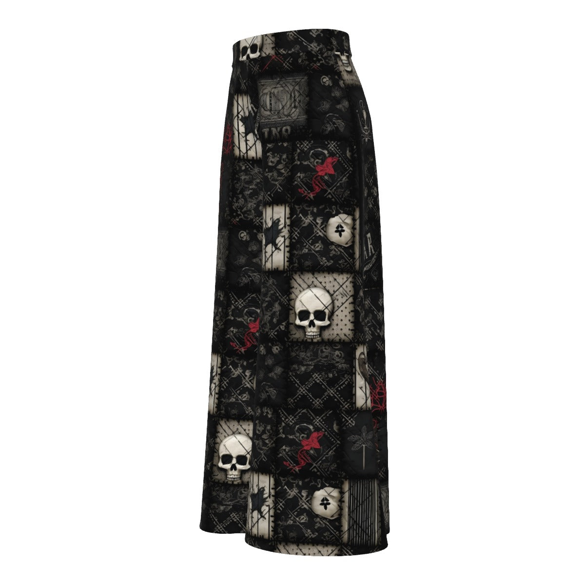 Skull Star High Waist Wide Leg Trousers