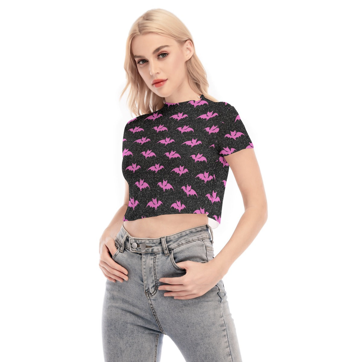 Pink Passion Short Sleeves Mesh Crop Top