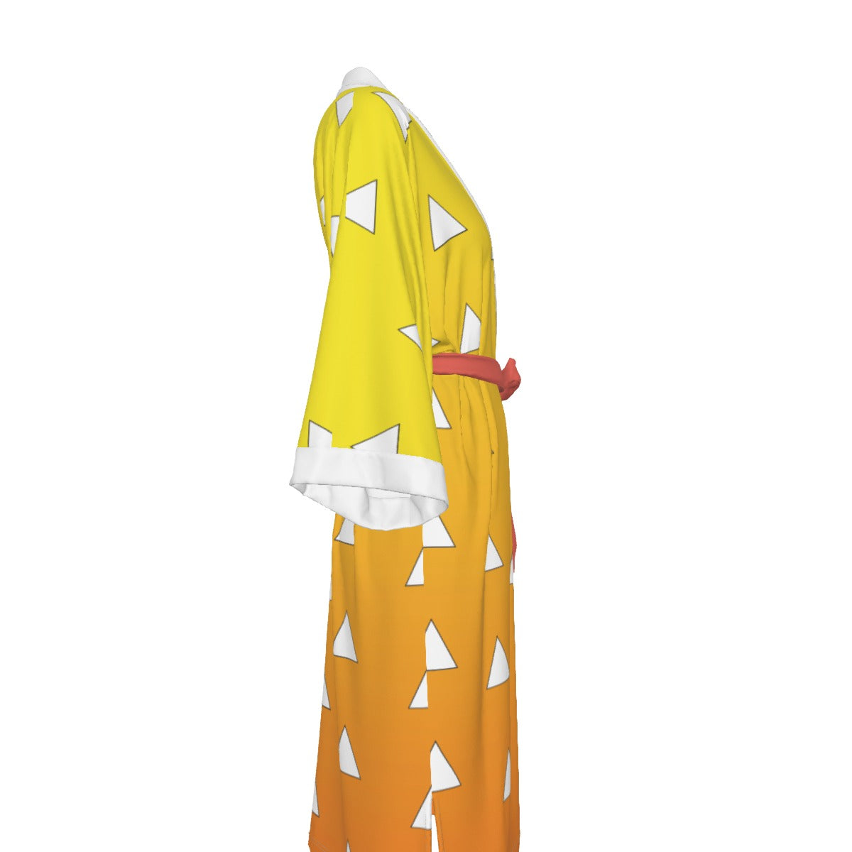 Demon Slayer - Zenitsu Agatsuma Inspired Satin Kimono Robe