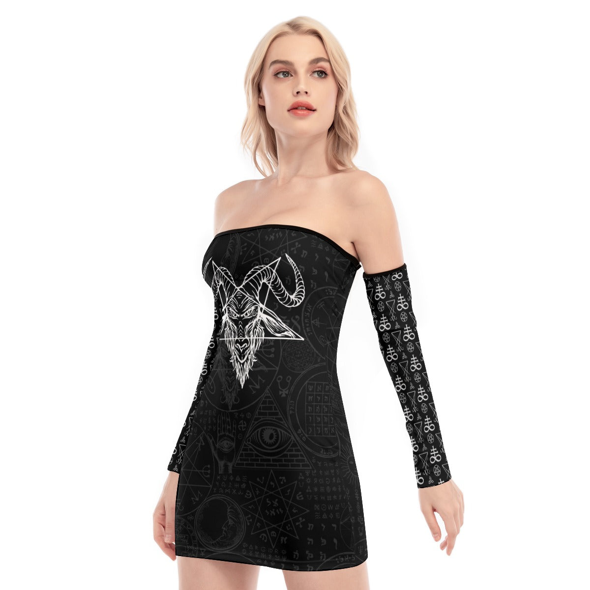 Baphomet Back Lace-up Dress