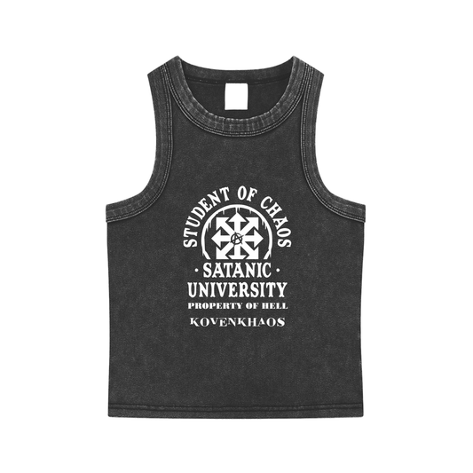 School of Khaos Snow Washed Tank Top