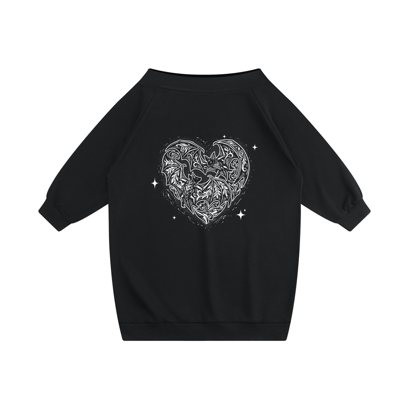 Bat Yin Yang Off-the-Shoulder Dress