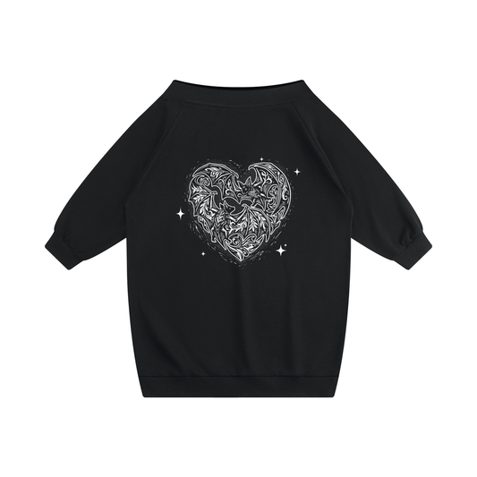 Bat Yin Yang Off-the-Shoulder Dress