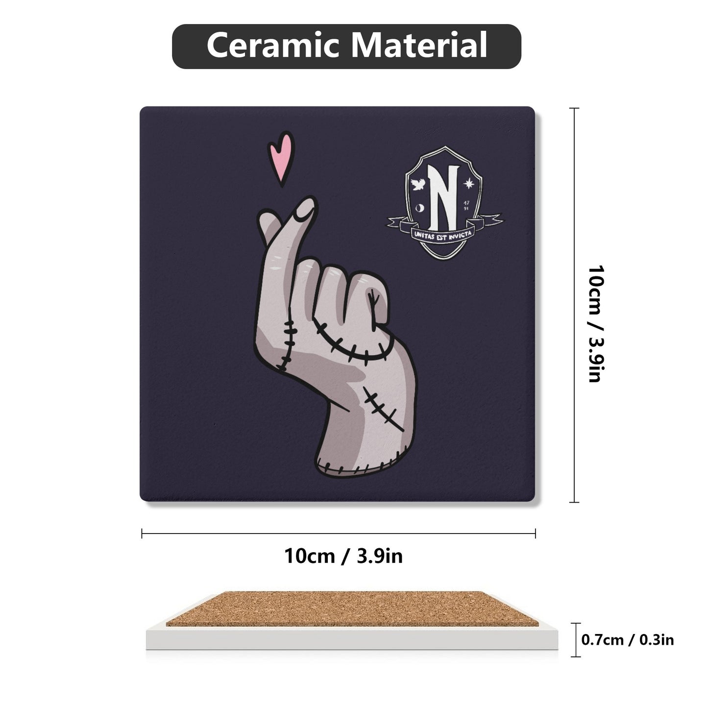 Nevermore / Thing Ceramic Coasters Set