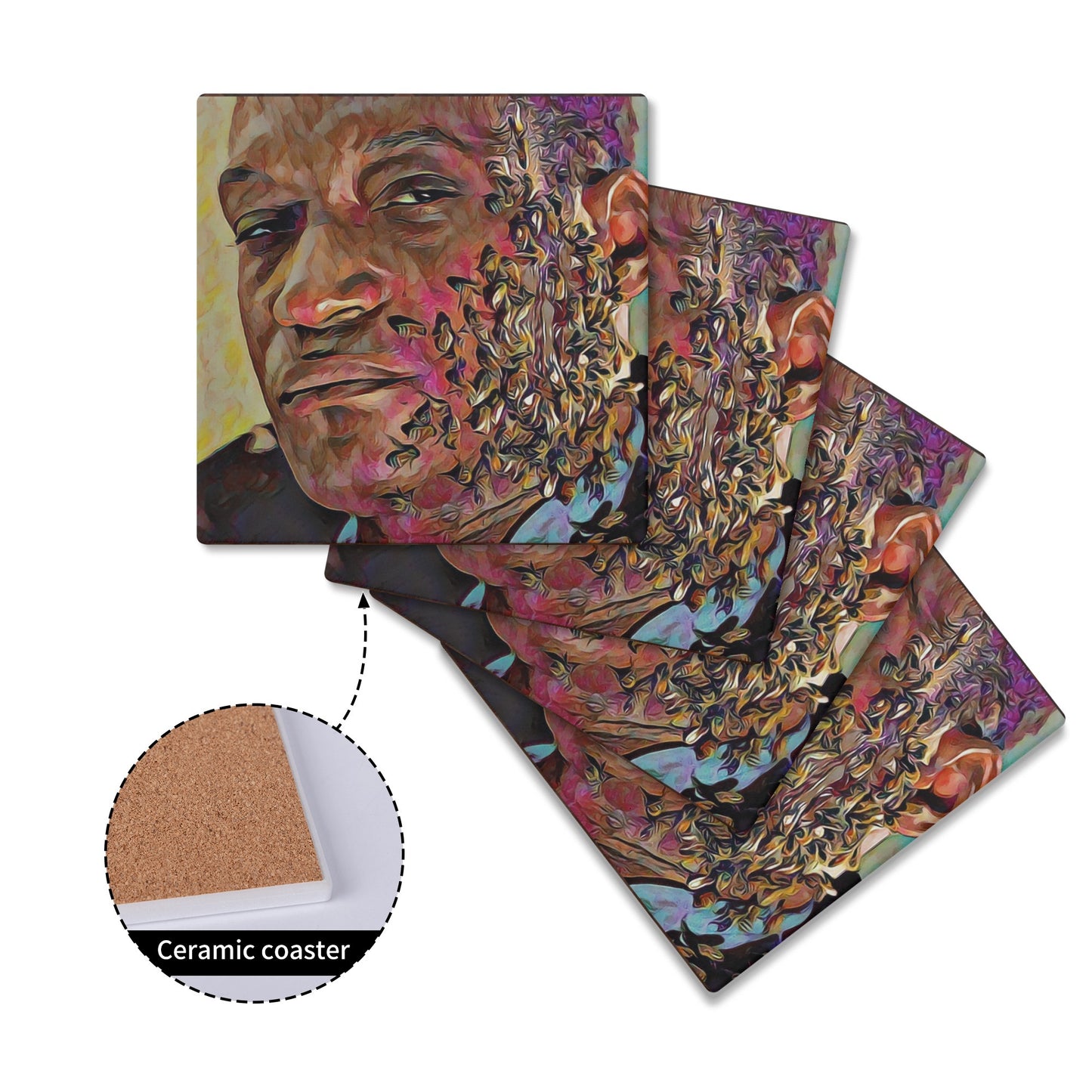 Candyman  Ceramic Coasters Set