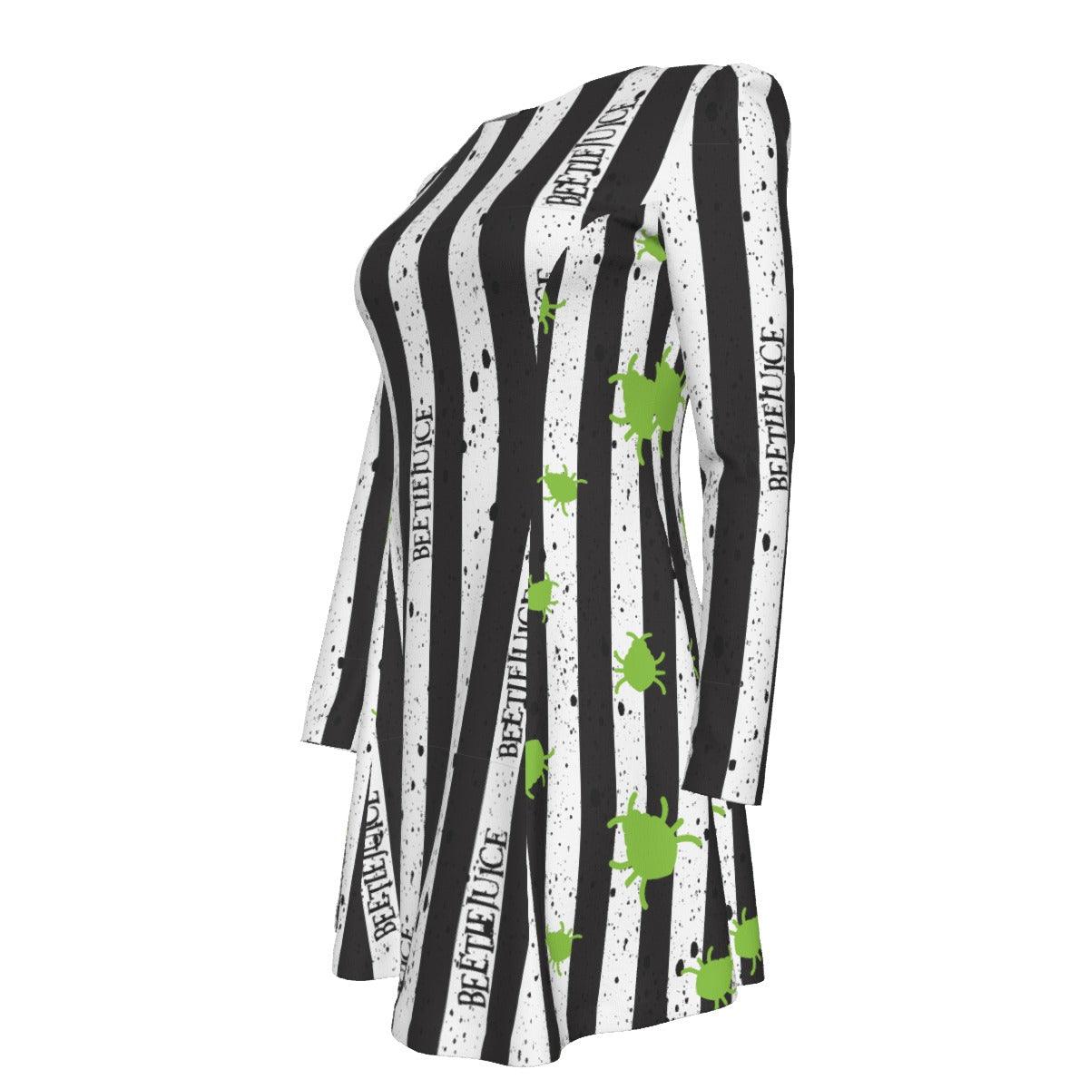 Beetlejuice, Beetlejuice, Beetlejuice (white) Pleated Dress