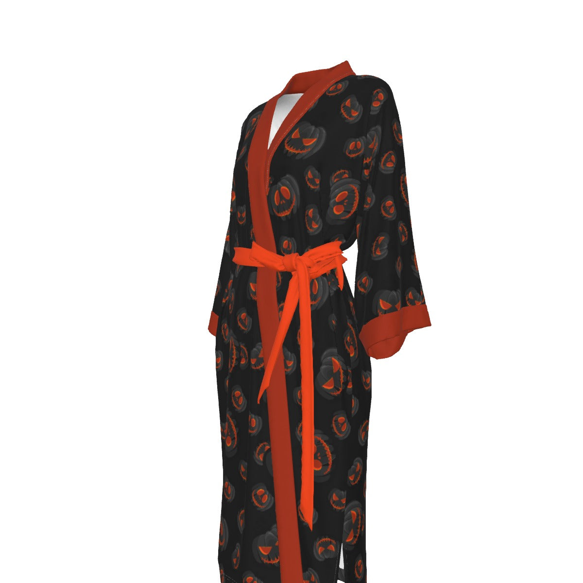 Pumpkin Queen Women's Satin Kimono Robe