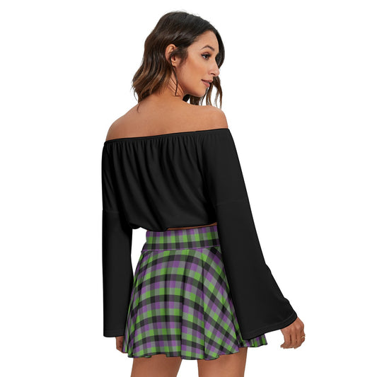 Strange & Unusual Off-shoulder Top And Skirt Set