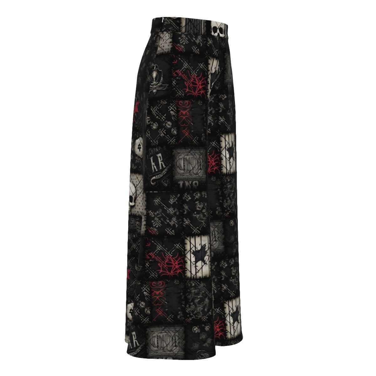 Skull Star High Waist Wide Leg Trousers