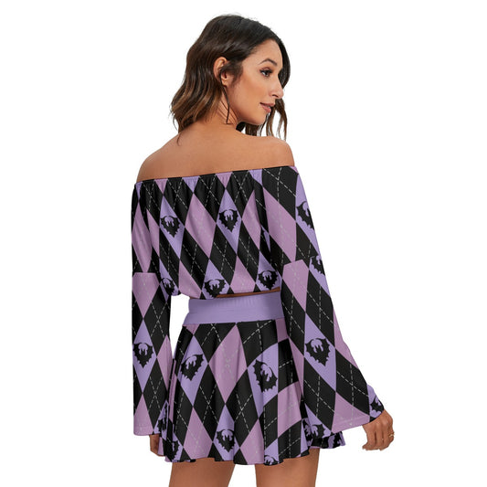 Clawdeen Off-shoulder Top And Skirt Set