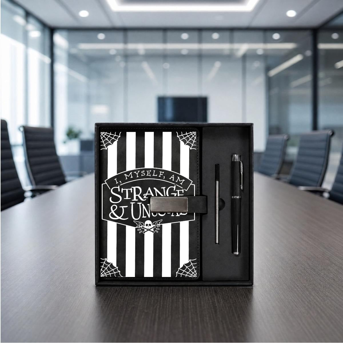 Strange & Unusual Notebook Gift Set with Metal Pen