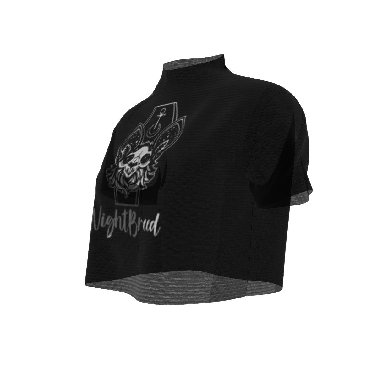 Nightbreed  Short Sleeves Mesh Crop Top