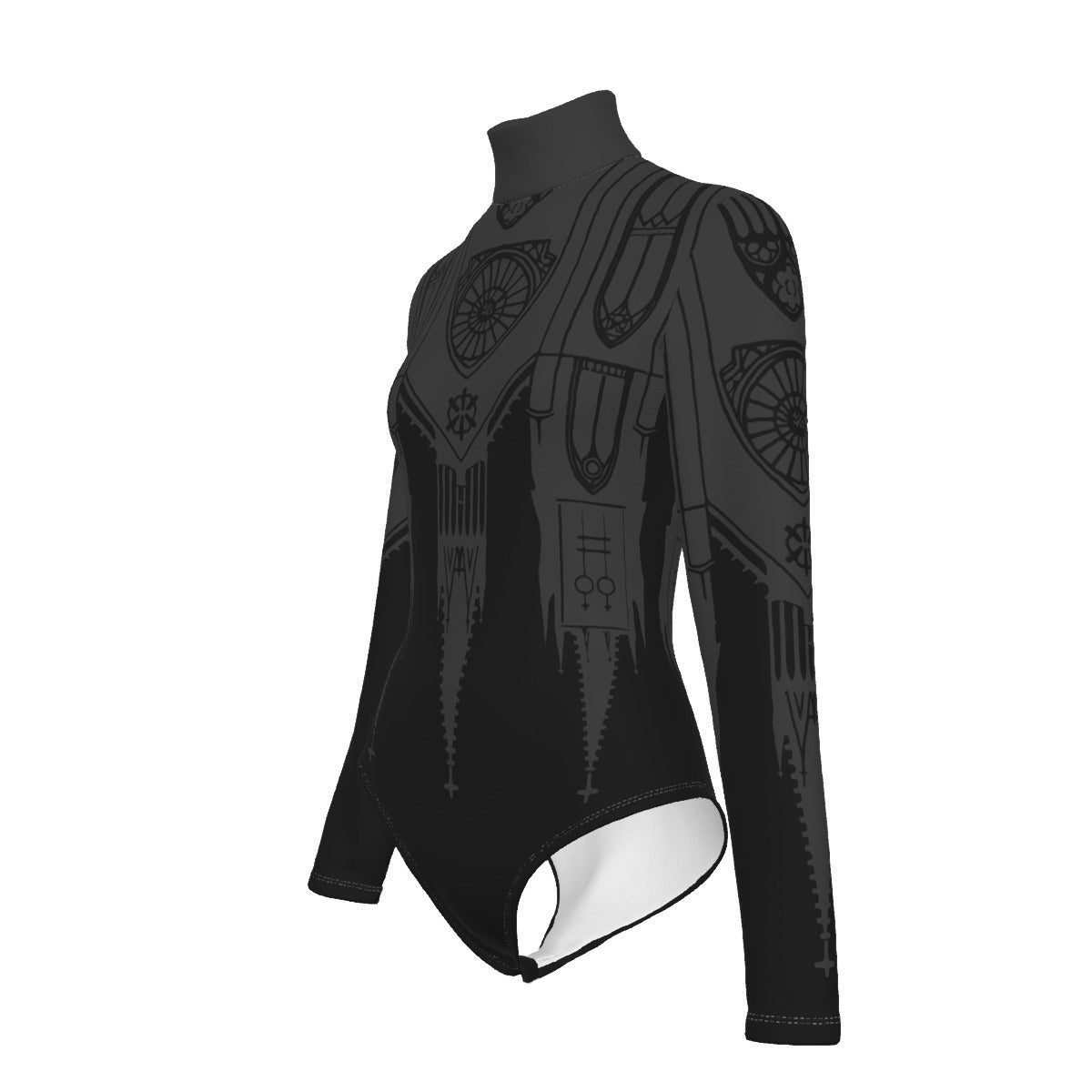 Gothic Cathedral Long Sleeve Bodysuit