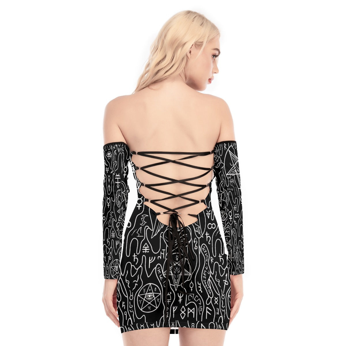 Solve Coagula Back Lace-up Dress