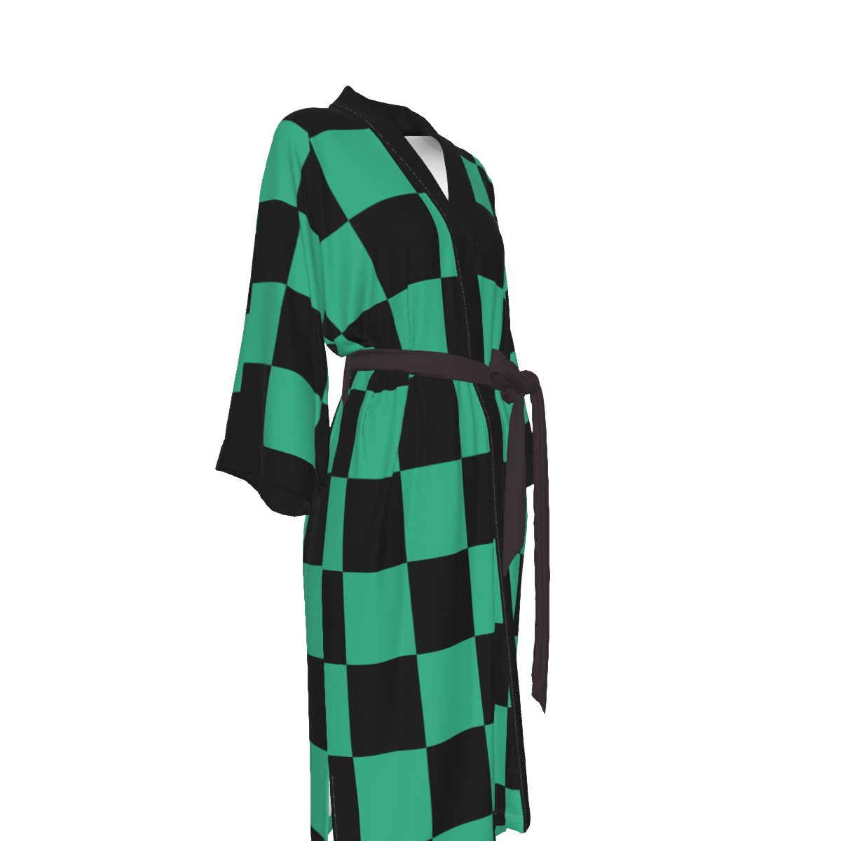 Demon Slayer - Tanjiro Kamado Inspired Satin Kimono Robe