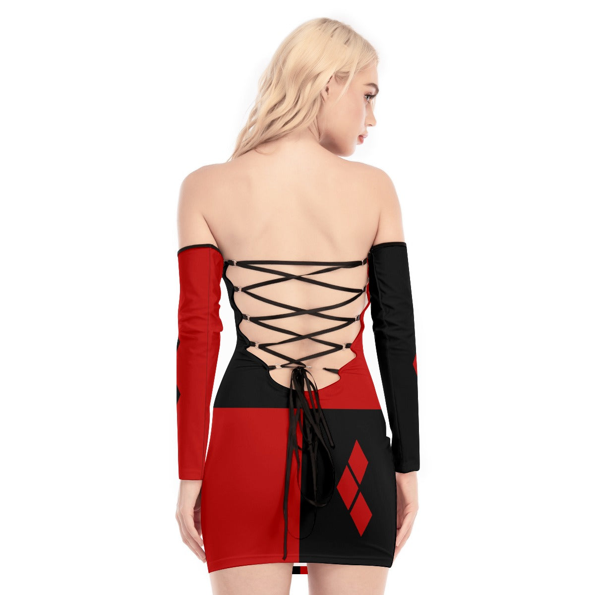 Harley Quinn Lace-up Dress