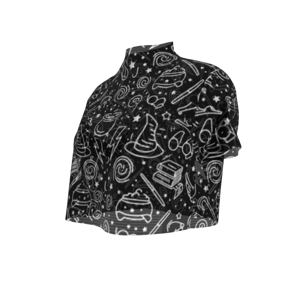 Magic Awakend Short Sleeves Mesh Crop Top