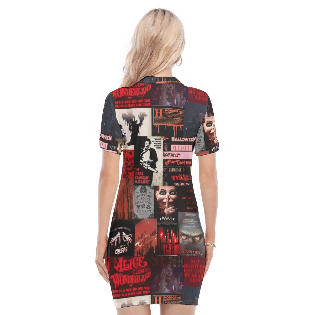 Scary Movies Polo Collar Dress