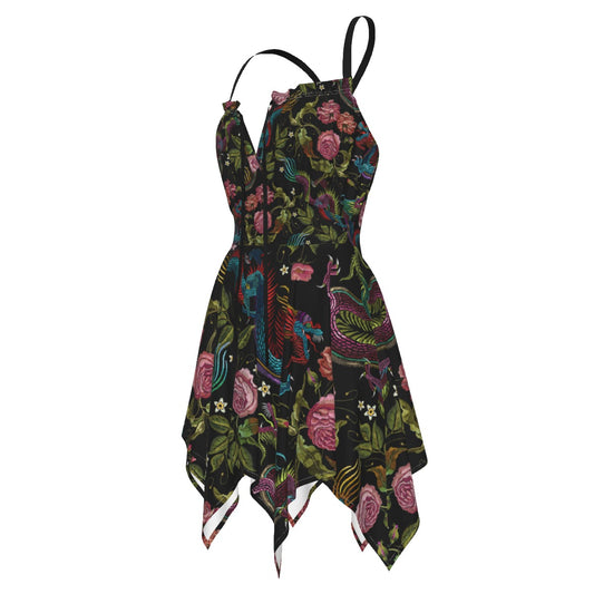 Dragons & Flowers Sleeveless Dress