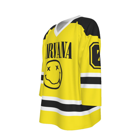 Nirvana Unisex V-neck Hockey Jersey