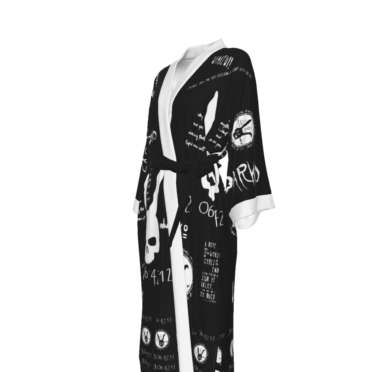 DarkO Women's Satin Kimono Robe