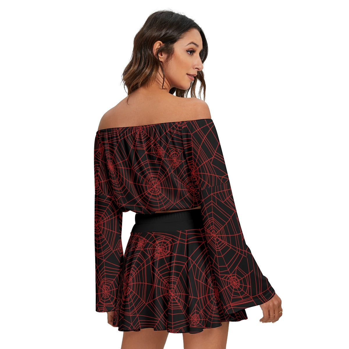 Anansi Off-shoulder Top And Skirt Set