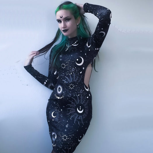 Stardust Waist Hollow Hip Dress