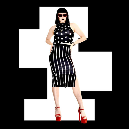 Nightmare X Split High Skirt Set