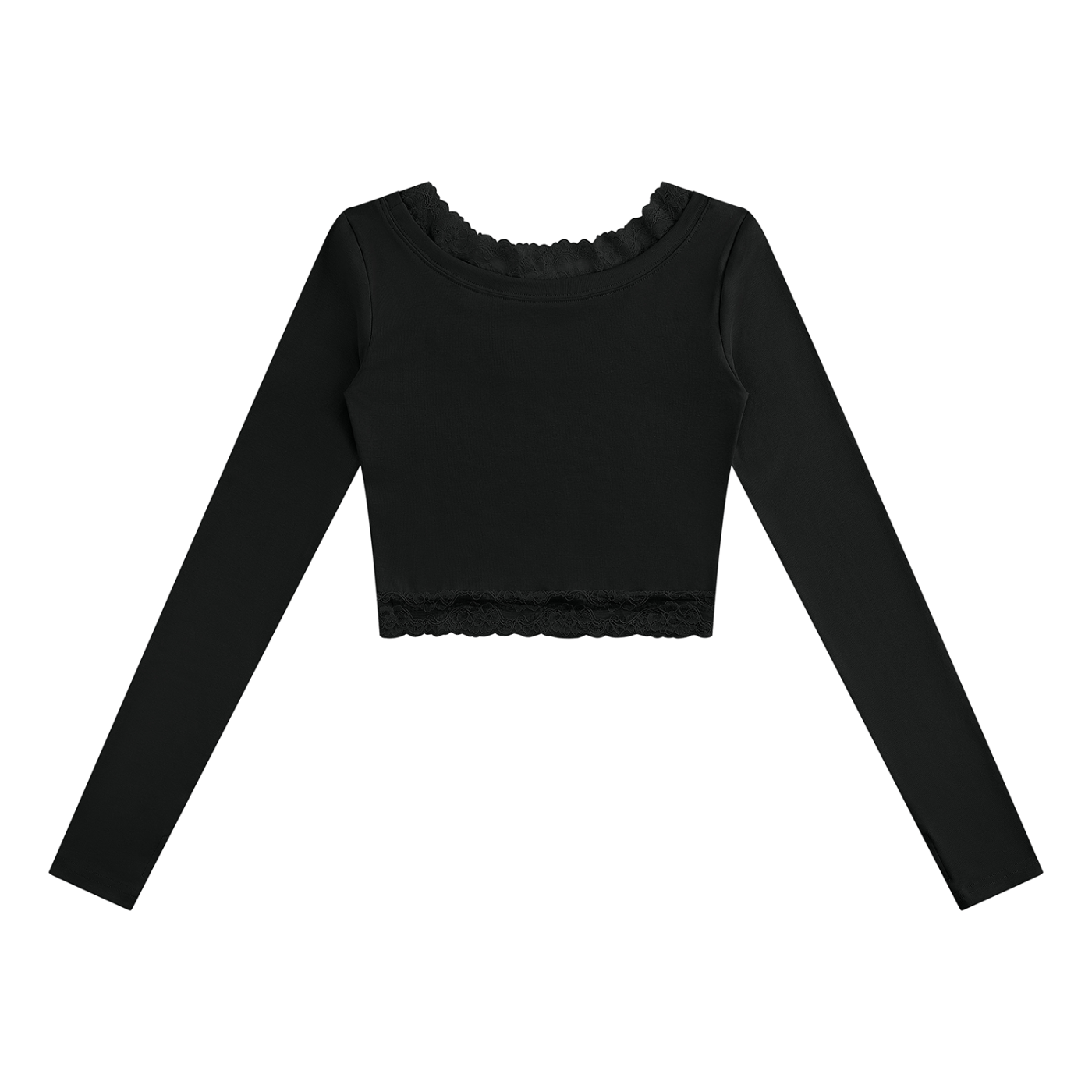 Thank You for the Venom Lace Trim Long Sleeve T-Shirt