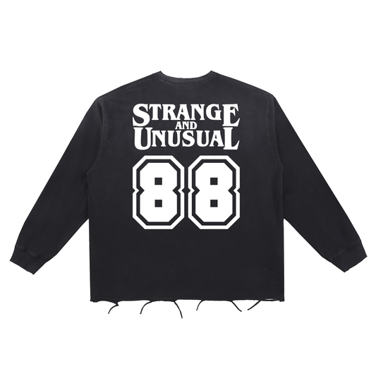 Strange & Unusual - Snow Wash Raw Edge Cotton T-Shirt