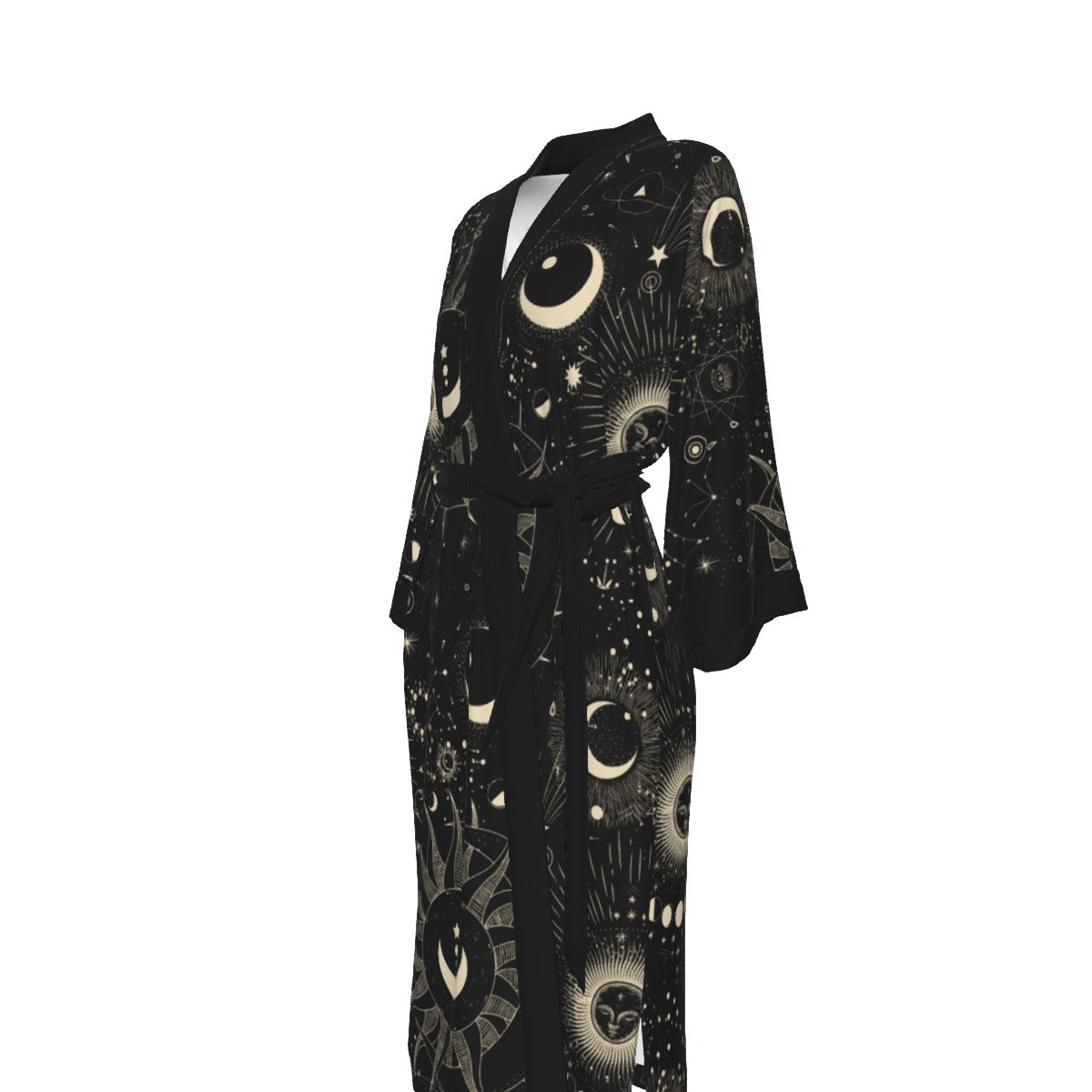 Stardust Satin Kimono Long Robe