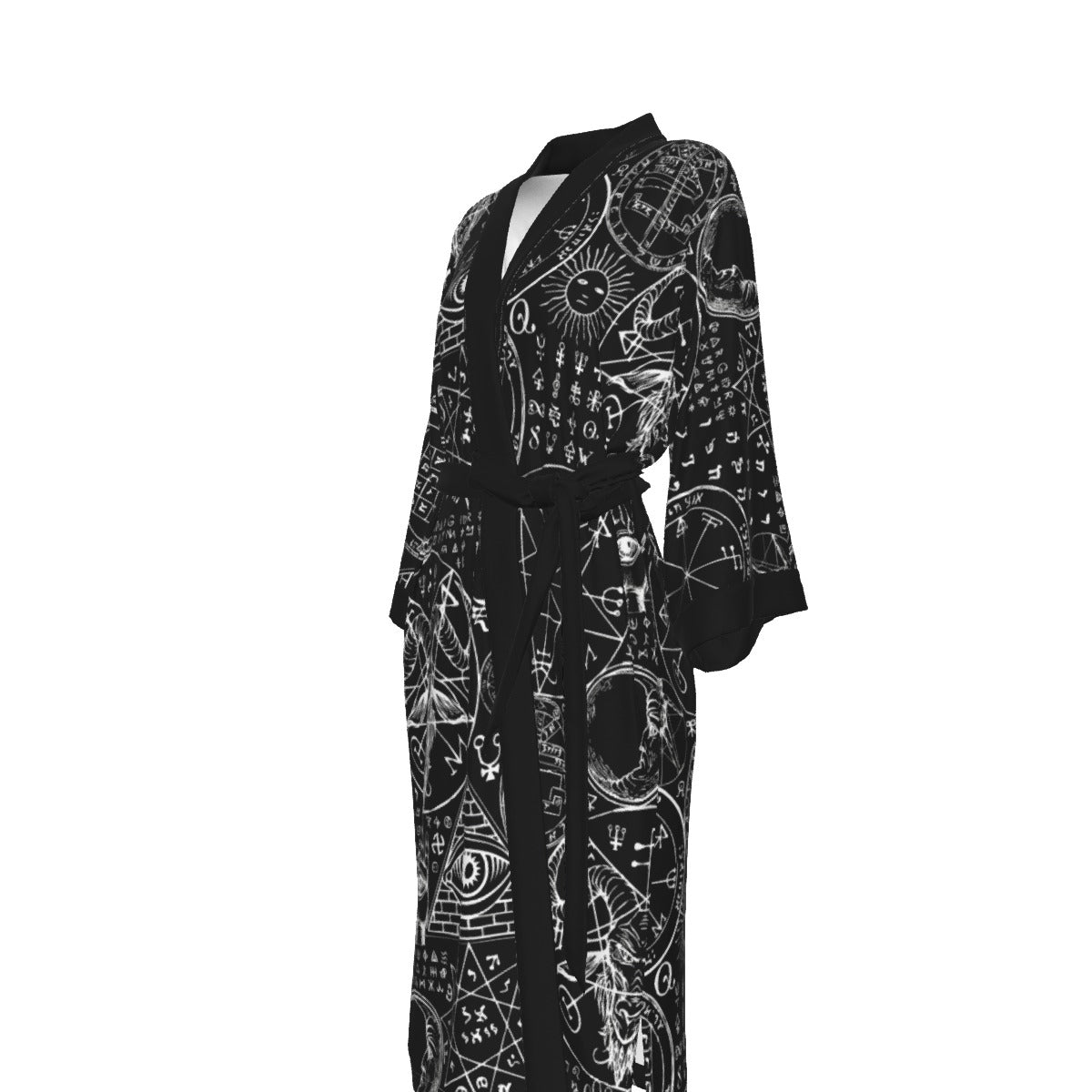 Baphomet Satin Kimono Long Robe
