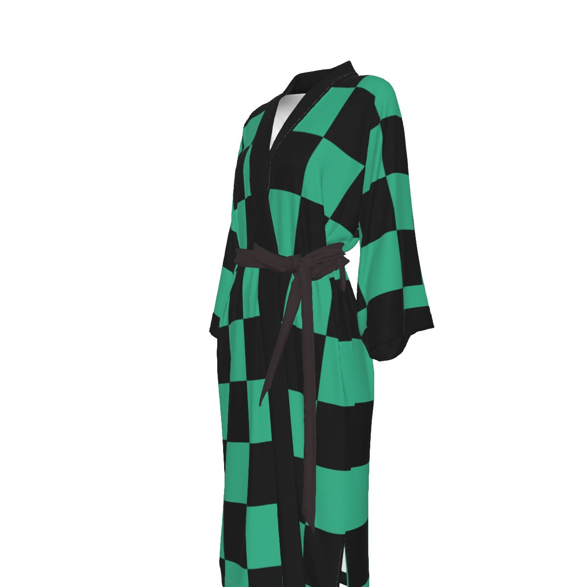 Demon Slayer - Tanjiro Kamado Inspired Satin Kimono Robe