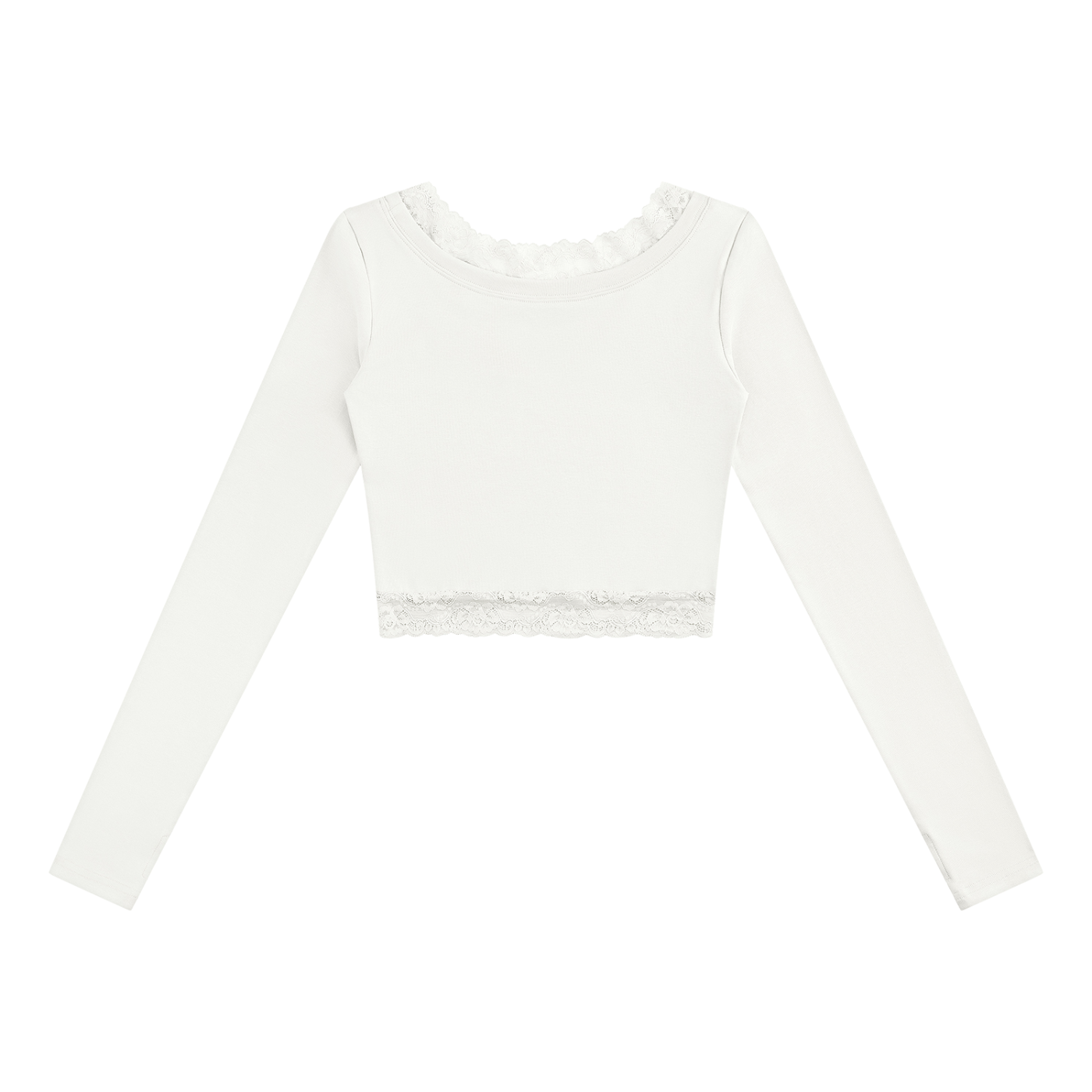 Thank You for the Venom Lace Trim Long Sleeve T-Shirt