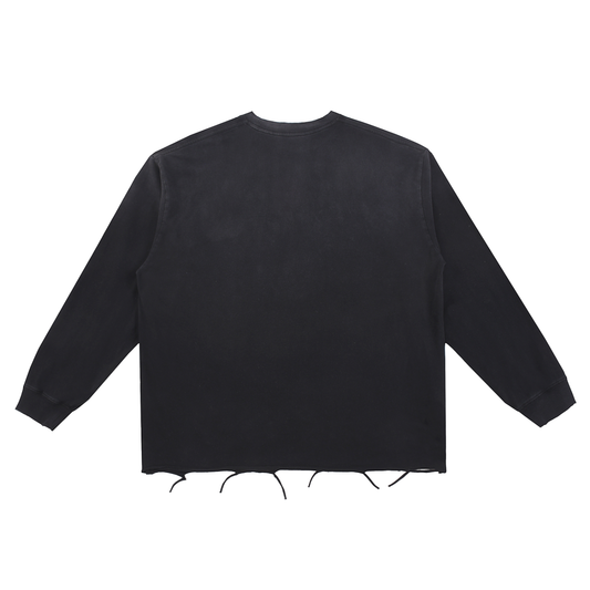 M.A.P.A - Snow Wash Raw Edge Cotton T-Shirt