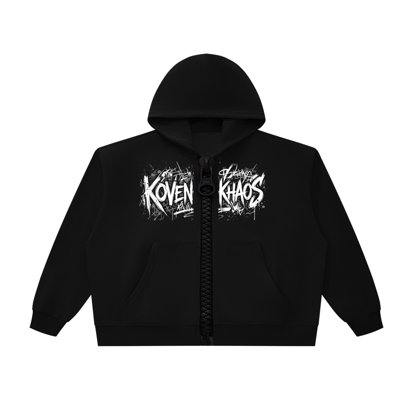 Chibi Baphomet Oversized Chunky-Zip Boxy Hoodie