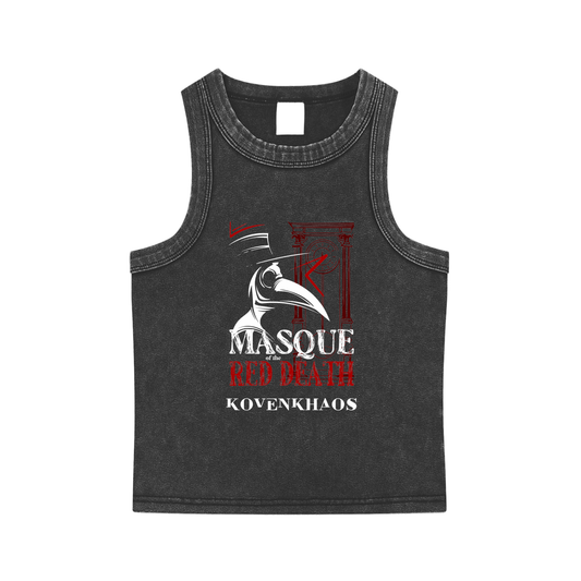 Red Death Snow Washed Tank Top