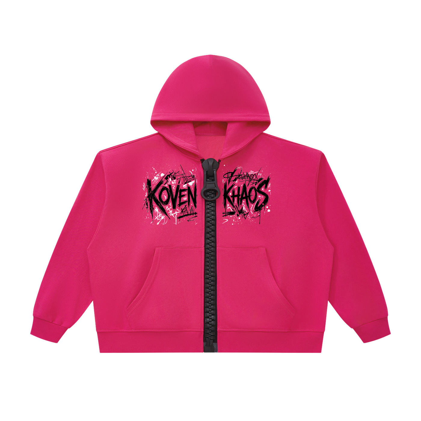 Chibi Baphomet Oversized Chunky-Zip Boxy Hoodie