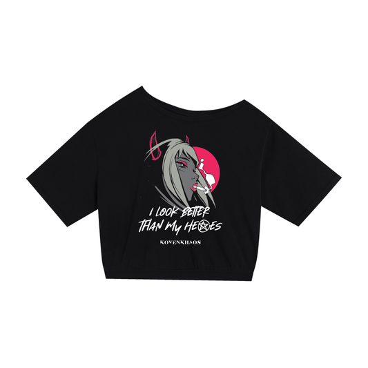 Hex my Ex Asymmetric Shoulder Oversized Cotton T-Shirt