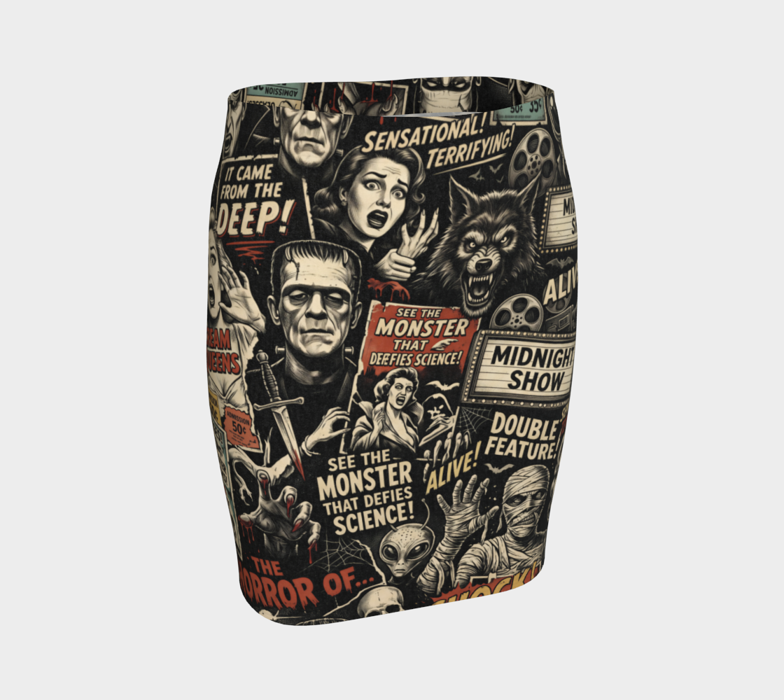 Horror Montage Fitted Dress