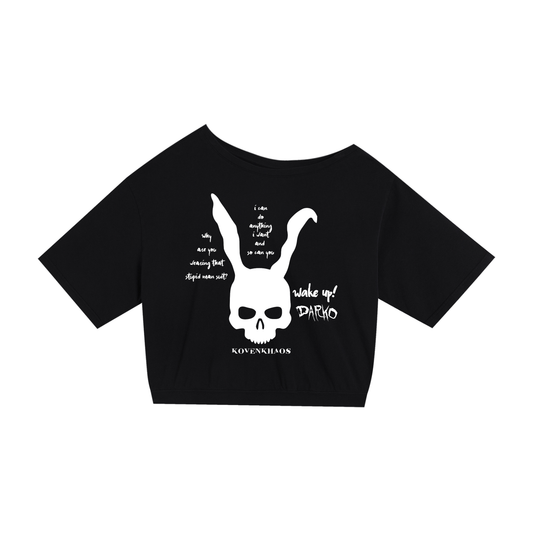 DarkO Asymmetric Shoulder Oversized Cotton T-Shirt