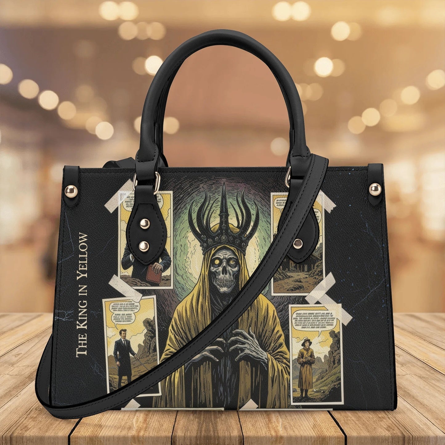 The King in Yellow Leather HandBag