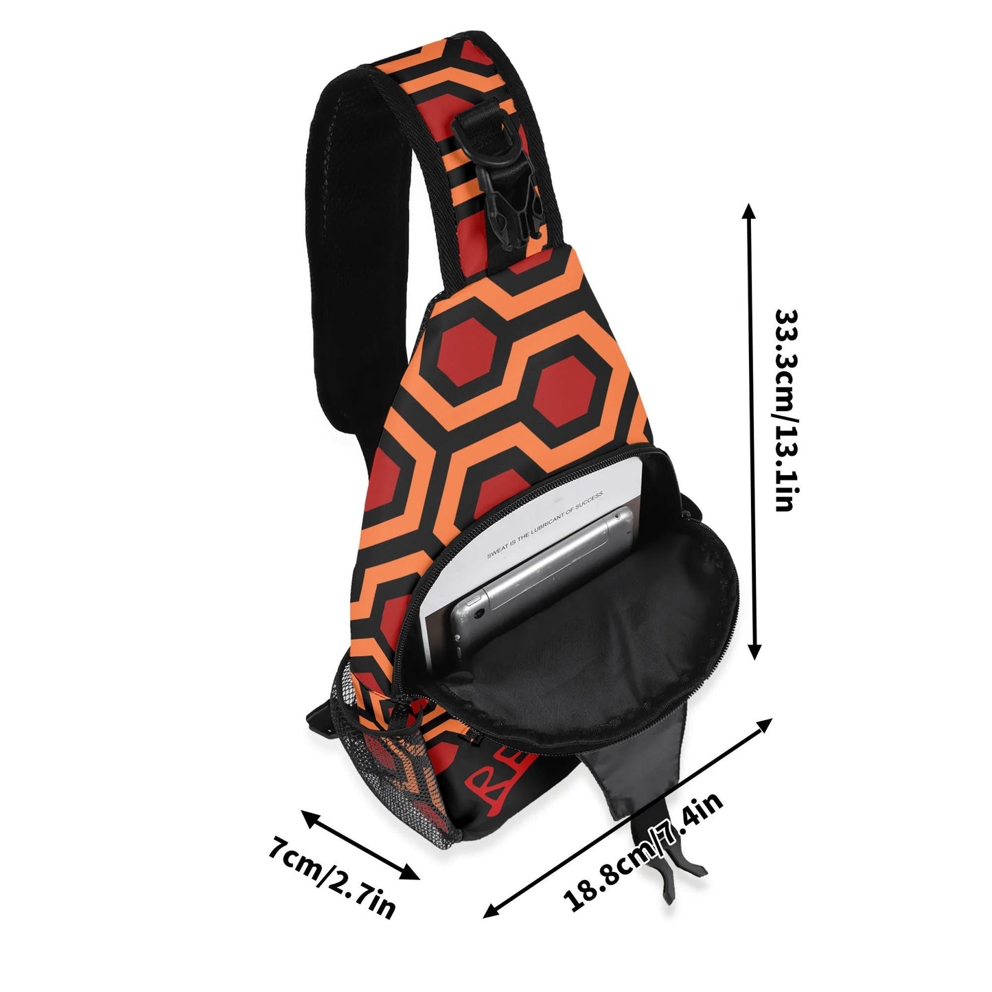 Redrum Chest Crossbody Bag with Adjustable Strap