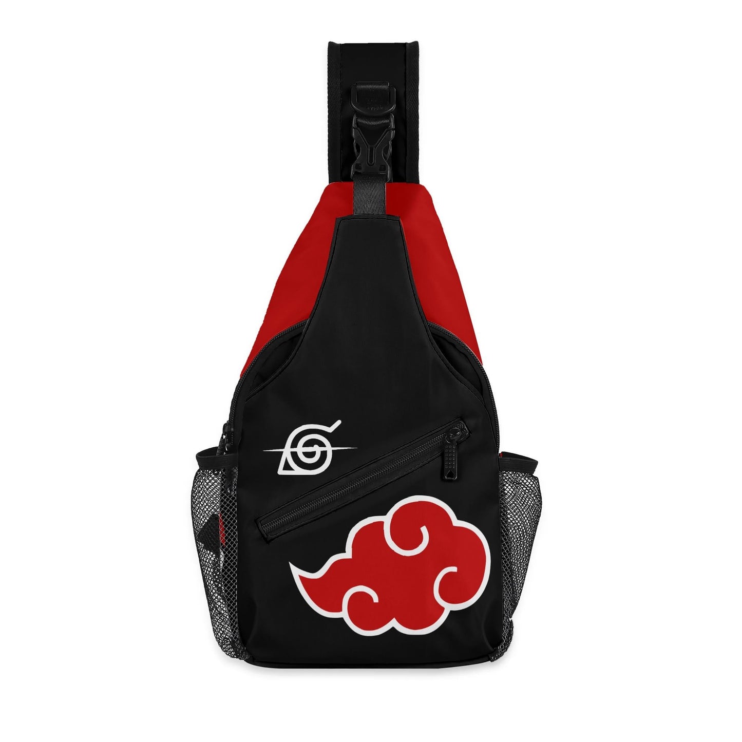 Red Cloud Chest Crossbody Bag with Adjustable Strap