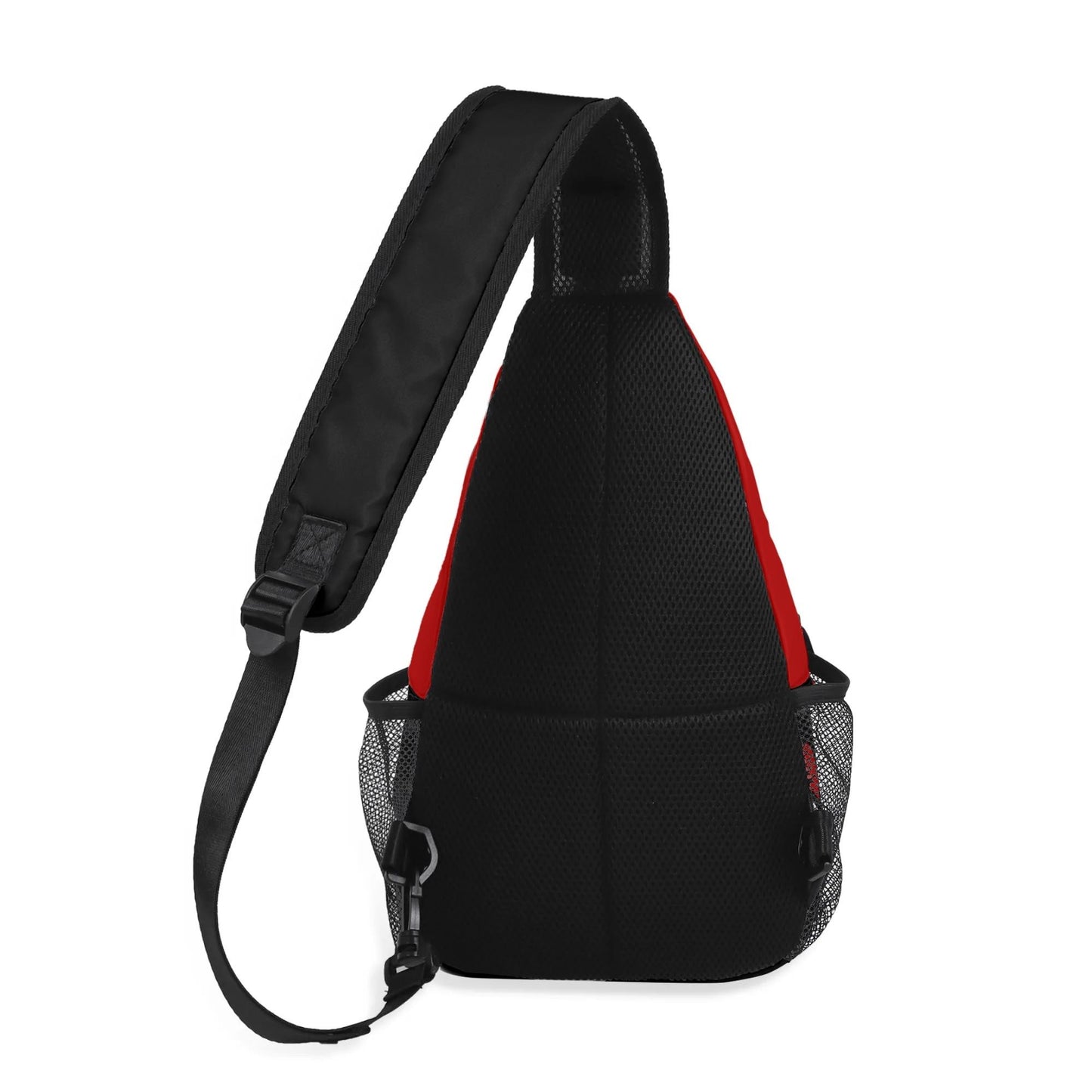 Red Cloud Chest Crossbody Bag with Adjustable Strap