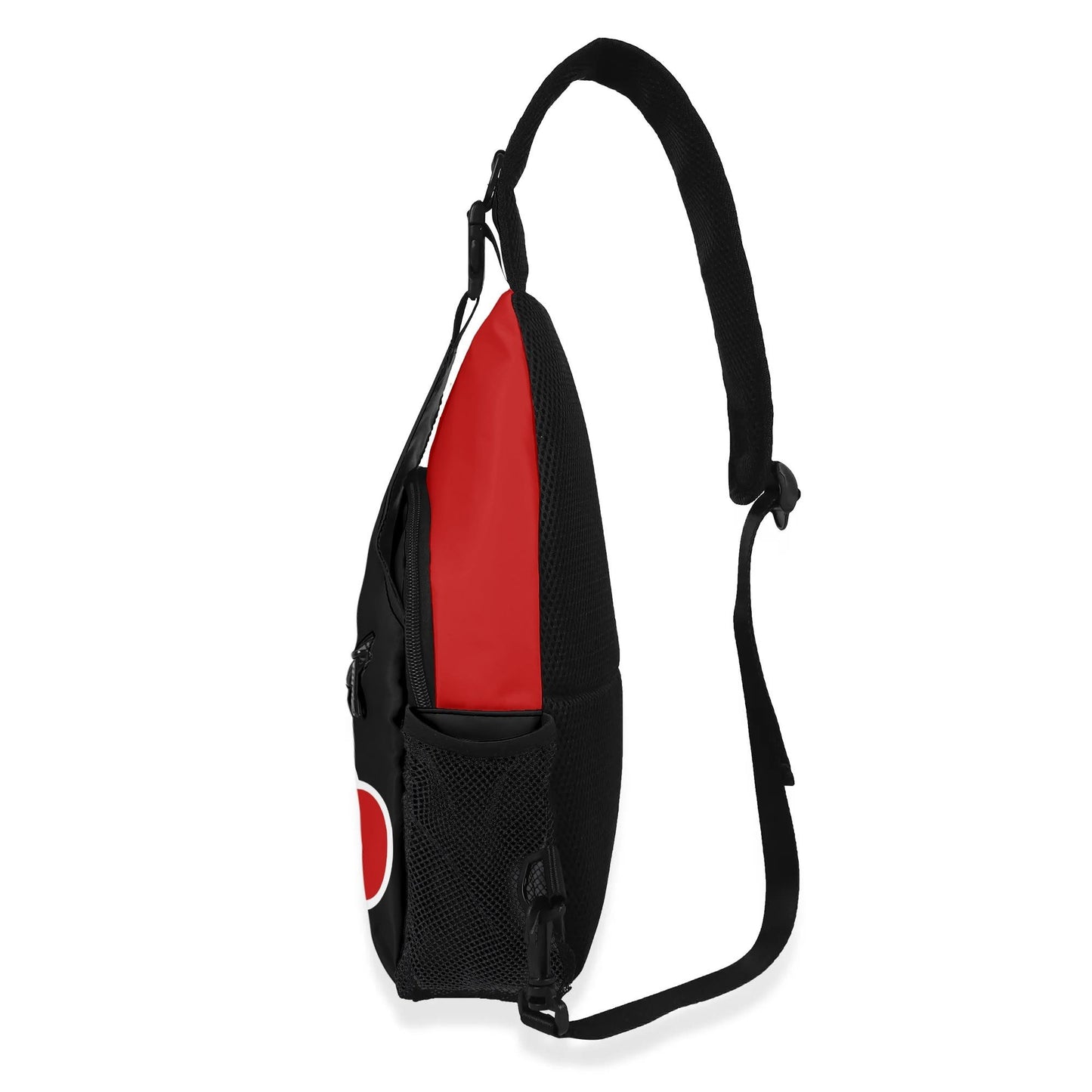 Red Cloud Chest Crossbody Bag with Adjustable Strap